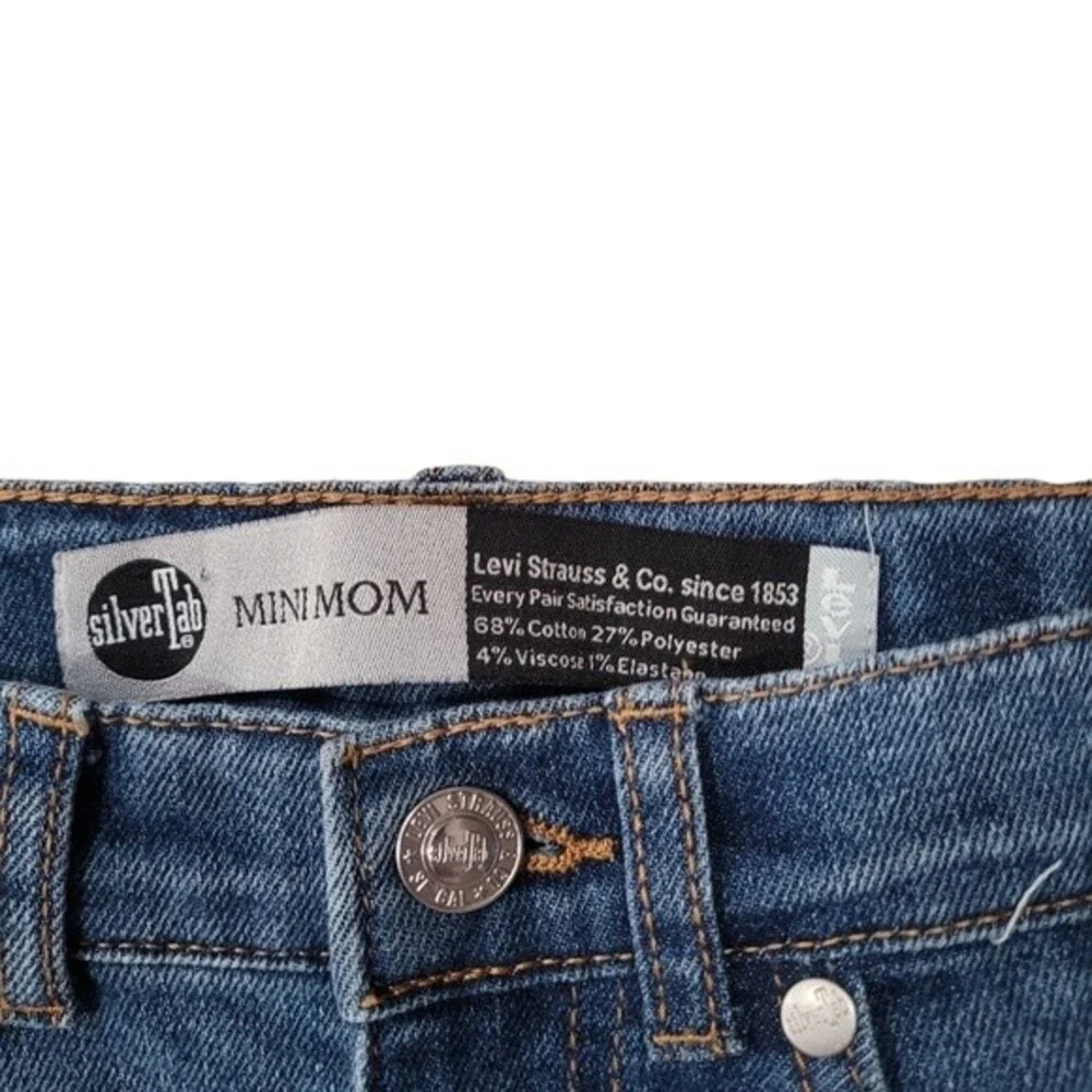 Levis Silver Tab‎ Girls Sz 10 REG Medium Wash Mini Mom Jeans